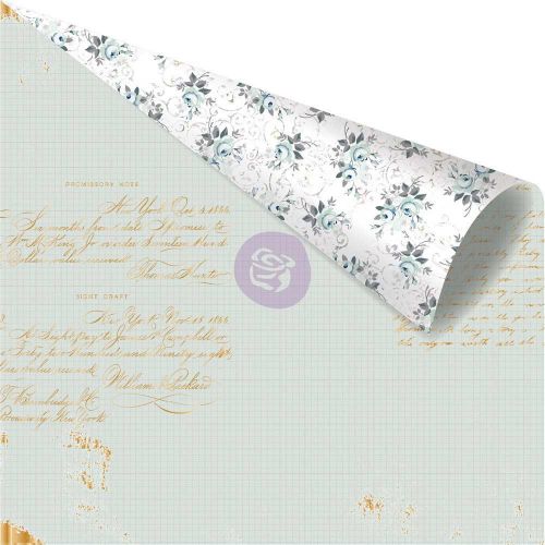 Prima Marketing Inc - Vintage Floral - Gold Foiled D/S C/S 12"X12" - Parallel Minds